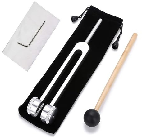 Tuning Fork,128Hz Body Weighted Tuning Fork for Healing Sound Healing Tools Spiritual Items Meditation Tools Sound Therapy Musical Instrument Balancing Vibration (1×128Hz Tuning Fork)