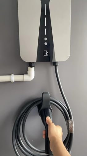 BiaHawn Wallbox 22kW 3-Phasen mit 4,3 Display – Typ 2 Ladekabel 8m & CEE 32A Stecker – Ladestation für Elektroauto und PHEV mit FI-Schutz