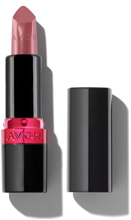 Avon Ultra Creamy Satin-finish Lipstick Carnation with Vitamin E, Avocado Oil and Jojoba Oil for a Creamy and Comfy Feel, Rich Colour and Full Coverage, Cruelty Free