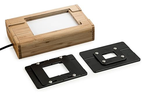 GZPKJ Visor De Diapositivas para Diapositivas Antiguas, Visualización Iluminada con LED, Proyector De Diapositivas, 3 Niveles De Ajuste De Brillo, Posicionamiento Preciso, Películas Diapositivas