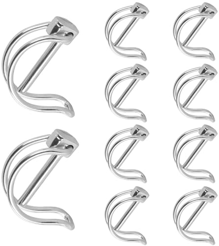 Folding Pipe Pins, Pack of 10, 8 x 45 mm with Snap Closure, Folding Pins, Splint, Safety Pin, for Farm, Lawn, Garden