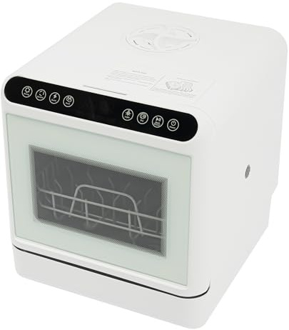 Mini lave-vaisselle de table, 1100 W, 52 dB, température de l'eau : 72 °C, consommation d'eau : 3 à 6 l, mini lave-vaisselle, capacité du réservoir d'eau : 6 l, avec 1 LED