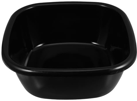 TOYZFRIENDY Bacinella di Plastica Nera Quadrata Portatile Resistente a Deformazioni e Rotture per Lavaggio Grande Capacità per Uso Domestico e Lavaggio a Letto