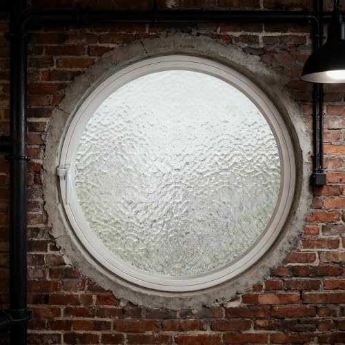 BYJSJY Round Shed Windows,Casement Window With Tempered Glass And Aluminum Alloy Frame,360° Rotating Ventilation,Flush Mounted Sliding Windows For Playhouse,Household,Garage(White2,100cm/39.4in)
