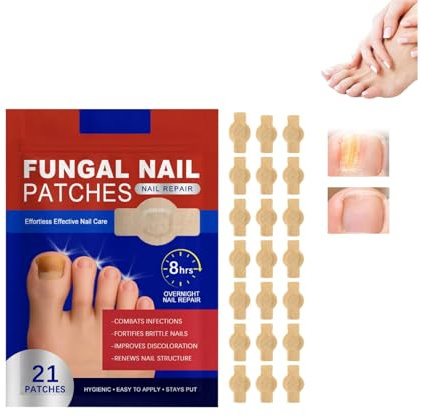 Mycose ongles des pieds pansements,Lot de 21 pansements antifongiques pour ongles,Fungal nail patches,​​Réparation rapide et efficace des ongles,Produit mycose ongle pied (1pc)