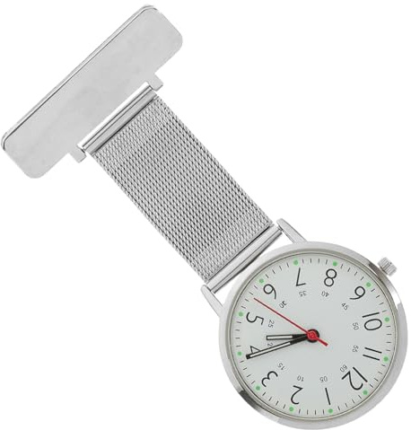 Abaodam Reloj de Enfermería Clip de Acero Inoxidable para Profesionales Médicos Diseño Minimalista y Resistente Adecuado para Entornos Médicos y Otras Instalaciones