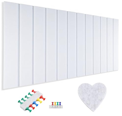 hocadon Tableau d'Affichage en Liège Feutre Mural Panneau Mural Decoratif | 120x80cm Tableau en Liège Moderne pour Notes, Photos, Publicité, avec 40 Punaises