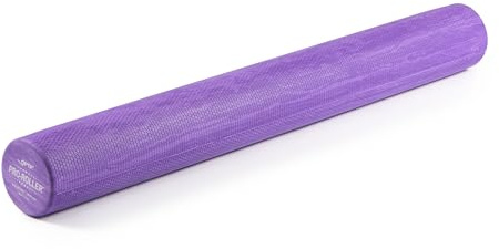 OPTP PRO-Roller Standard Density Foam Roller – Medium Density Foam Roller for Physical Therapy, Pilates, Yoga Foam Roll Exercises, and Muscle Recovery - Purple 36 x 4