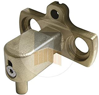 Gond à visser multiréglage deux points + sécurité en Cupro-aluminium. - Réglage (mm) : 42 à 67, Cupro Brut