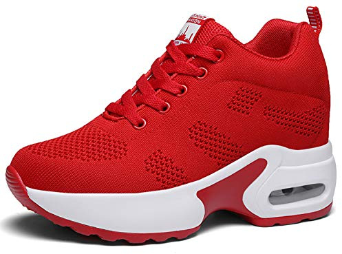 AONEGOLD Sneakers dam med kilklack, sportskor, löparskor, kilar, sneakers, andas, bekväma mesh, fritidsskor