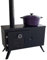DWD® Galloway Camping Stove Outdoor Portable Wood Log Burner Double Oven complete with Flue, Spark Cap, Oven Shelf