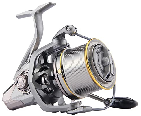 Haut Ton - Carrete de Pesca 8000/9000/10000/12000/14000, 17+1BB con chasis de Grafito, relación de Engranaje 4.8:1, Arrastre máximo de 25 kg para Peces de Agua Salada en la Costa y en Alta mar (T-NGK