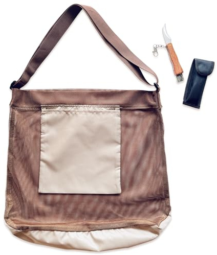 ONCHSH Foraging Kit with Mushroom Knife & Bag - Great for Mushroom Lovers - Brown