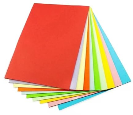 Feuille A4 Couleur Papier, Lot de 100 feuilles de couleur, Cartonné Couleur pour Travaux Manuels et Décoration, Croquis et Découpe, 80g, 10 Couleurs Assorties Papier Couleur