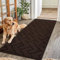 Biscpro Teppich Läufer,60x180cm Waschbarer rutschfest Schmutzfangmatte Teppich Läufer für Eingangsbereich Wohnzimmer,Flur,Büro,Schlafzimmer,Küchen-Coffee