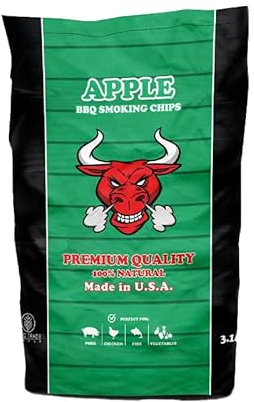 TORO - Chips Apple per Affumicatori e Barbecue, Legno di Melo, Ideale per Carne di Maiale, Pollo, Pesce e Verdure, Cotture Brevi, Affumicatura Delicata e Dolce, 3,14 Litri