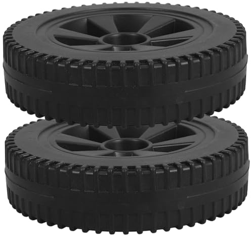 Yardwe 2pcs Replacement Grill Wheels for Bbq Grill Cart with Heavy Duty Hdpe Material, Easy Installation and Reusable Design, Suitable for Outdoor Equipment and Patio Use