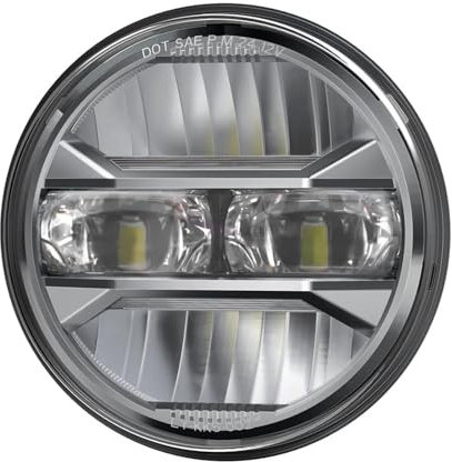 JHMHCOQ Motocicleta Delantera Faro Para Sportster Para Dyna Para Motocicleta Iron 883, Faro LED De 5,75 Pulgadas, Proyector Angel Eyes H4 5 3/4 , Faro DRL, Señal De Giro Faro Delantero(Amarillo)