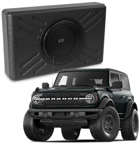 NVX BE-FRD-BRO-G6 Custom Fit 12 400W RMS Loaded Subwoofer Enclosure for 2021-up Ford Bronco Vehicles