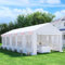Devoko Pavillon 4x10,Partyzelt 4x10 Wasserdicht Stabil,Pavillon mit 170g PE-Plane,Metall Gestell Gartenzelt,UV-Schutz 50+Große Luxus Hochzeitszelt Festzelt,Zelt Weiß