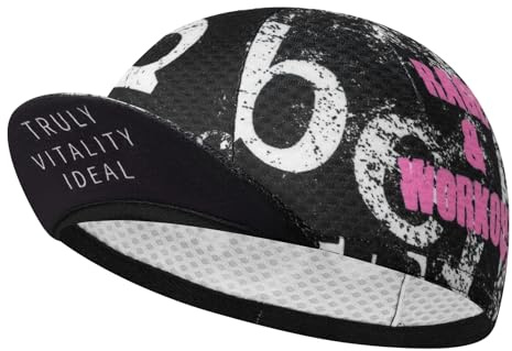 ROCKBROS TVI Cappellino Ciclismo Estivo, Berretto Sottocasco Bici, Cappello con Protezione Solare, Traspirante, sotto Casco, per Escursione Pesca Corsa, Nero