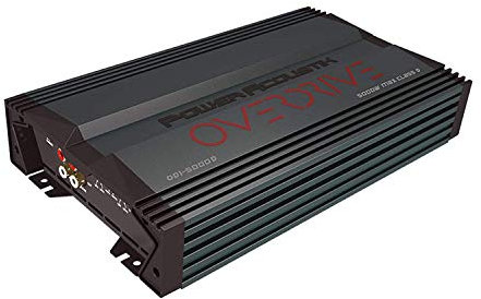 Power Acoustik OD1-5000D Car Amplifier - Overdrive Series 5000 Watts Max, 1 Ohm Stable Monoblock Amplifier, Car Stereo Mosfet Power Supply Class D Car Audio Subwoofer Amp, 0g Block