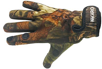 Nikaro Guanto da tiro in neoprene Camo per paintballing, pesca, caccia, attività all'aperto, Mimetico, L