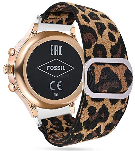 LvBu Armband Kompatibel mit Michael Kors Access Sofie/Runway, weiche Haargummis Uhrenarmband für Michael Kors Access Sofie/Michael Kors Runway Smartwatch (Leopard)