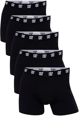 CR7 Cristiano Ronaldo Men's Cotton Trunks, Black, S UK