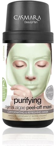 CASMARA - Mascarilla Facial (2 ud) Purifying Mask Kit Peel-Off, Mascarilla Hidratante Facial con Algas Marinas, Mask Hidratante y Reafirmante, Mascarillas Rejuvenecedora para Skin Care, Textura Hielo