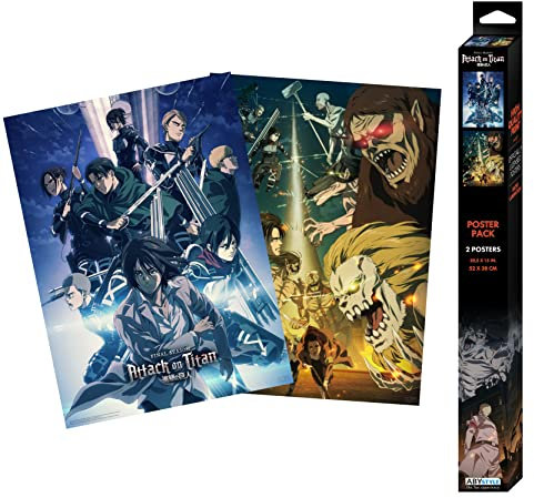 ABYstyle Attack on Titan Poster Set 2 Chibi Poster, Merhfarbig