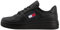 Tommy Jeans Herren Cupsole Sneaker Retro Basket Schuhe, Schwarz (Black), 46