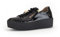 Gabor Damen Low-Top Sneaker, Frauen Halbschuhe,Wechselfußbett,Best Fitting,straßenschuhe,Strassenschuhe,schwarz (Gold),38 EU / 5 UK