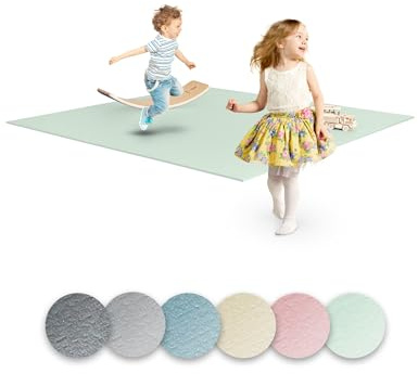 Ehrenkind® Krabbelmatte PRO | Extra dick und Soft | Made in Germany | Spielmatte Baby |Oeko-Tex 100 | Größe 180x120 cm Salbei