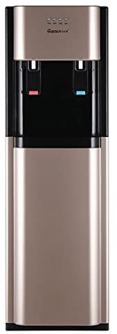 Dispensador de agua comercial de carga inferior, máquina enfriadora de agua embotellada, doble función fría y caliente, taza de empuje para tomar agua, de pie