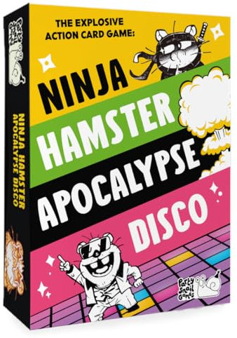 Party Snail Games Ninja Hamster Apocalypse Disco: The Action-Packed Card Game That Gets Everyone Exploding With Laughter. Hilarious Fun for Kids, Teens and Adults. Small Box, Huge Fun!