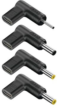 NGS Bud-AC - Pack de 4 Clavijas USB-C para Cargar Portátiles Acer - Compatibilidad con Carga Rápida USB PD, 100W, Diseño en Ángulo Recto, Portátil y Compacto