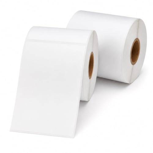 4x6 Direct Thermal Shipping Labels, 700 Labels Total, 2 Rolls of 350, 100x150mm Self Adhesive Postage Stickers for Royal Mail, Amazon FBA, Zebra, Rollo & Dymo Printers