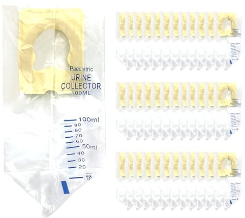36 bolsas de recogida de orina para bebés, bolsa de orina portátil de 100 ml, bolsa de orina para bebé con superficie adhesiva, bolsa de orina de emergencia, bolsa de orina portátil, para viajes y