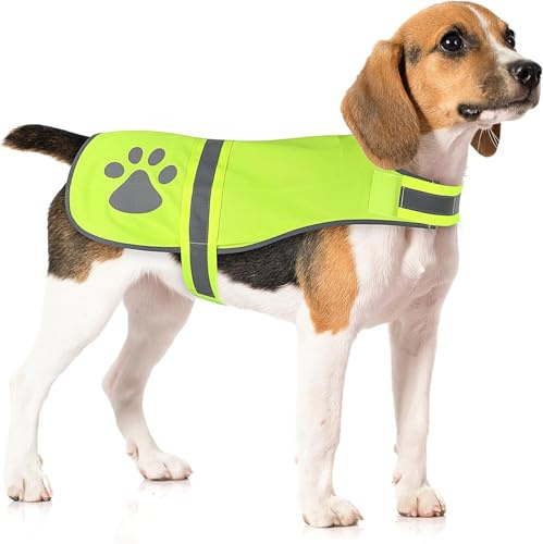 Gilet réfléchissant pour chien pour sécurité nocturne, gilet de chasse et de marche haute visibilité, léger et respirant, vert fluo, taille XL