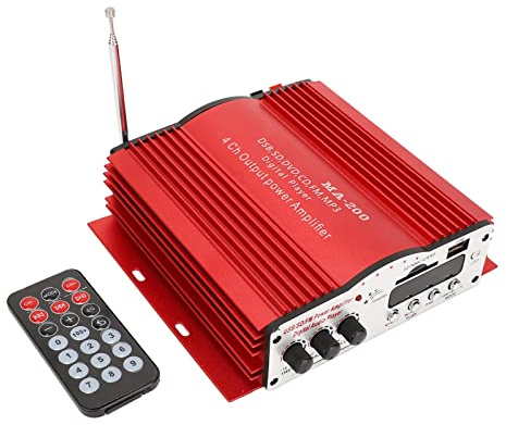Amplificador de automóvil XTevu, Amplificador de audio digital 30W 4Ch, Amplificador de potencia estéreo Universal, MP3 MP4 DVD VCD FM USB Audio Player Amplifier