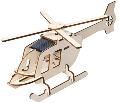 harayaa Kit D'expérimentation Scientifique en Bois, Modèle D'hélicoptère de Construction, Jouet éducatif, Jouet D'expérimentation, Assemblage à FA