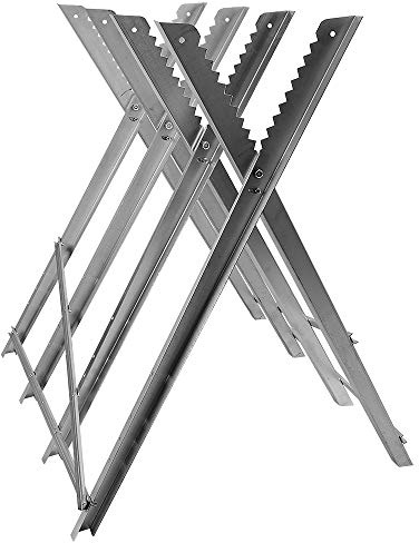 JEOBEST Chevalet de Sciage Pliable, en Métal Galvanisé, Chevalet de sciage en acier galvanisé,84 x 80 x 80 cm,Chevalet en Métal,Capacité de Charge Jusqu'à 150 kg