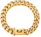 Gold Hundehalsband Halskette,verstellbar 18 Karat Starkes Edelstahl Metall Links Slip Chain Halsband für kleine mittelgroße Hunde (B, S) 16‘’