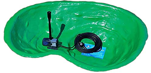 Giardini d'Acqua Laghetto da Giardino Completo Kit MOD.Caldonazzo 110 x 78 + Pompa Ricircolo Syncra 1.5 Stagno Artificiale 120 Lt Pompa Inclusa Vasca Pesci Piante Tartarughe Pollice Verde