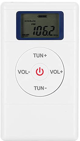 Mini Radio FM à Réglage Numérique, 60-108 MHz Haute Sensibilité Portable Petite Radio Stéréo de Poche, avec Cordon, écouteurs et écran LCD, Fonctionnant avec 2 Piles AAA