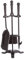 Hammer and Tongs 4pc Black Arundel Fireside Companion Set - Indoor Fireplace Wood Burner Accessories Tools Metal Iron Poker Brush Shovel
