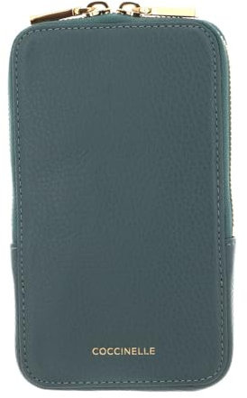 Coccinelle Leder Handytasche Flor Hi-Tech Phone Bag Kale Green tannengrün