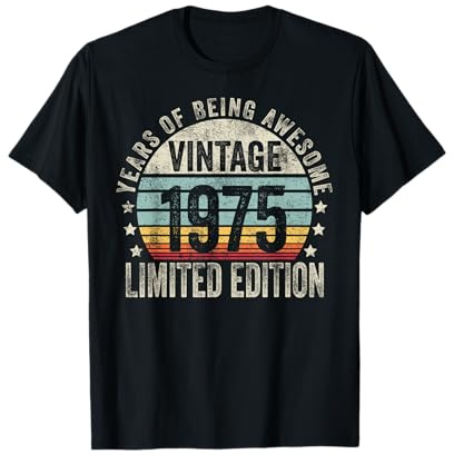 Vintage 1975 Limited Edition Legendary Awesome Epic 1975 T-Shirt