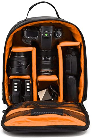 Sac à dos pour appareil photo | Sac pour appareil photo résistant à l'usure avec support pour trépied | Étui étanche et antivol pour appareil photo | Équipement d'appareil photo pour cartes mémoire,